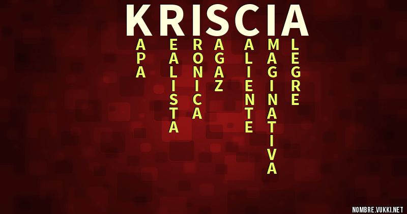 Acróstico kriscia