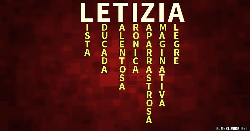 Acróstico letizia