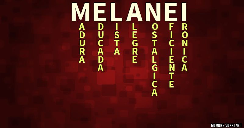Acróstico melanei