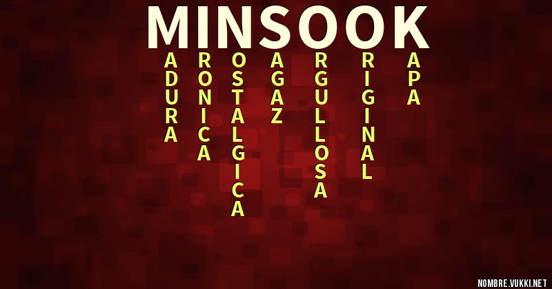 Acróstico min sook