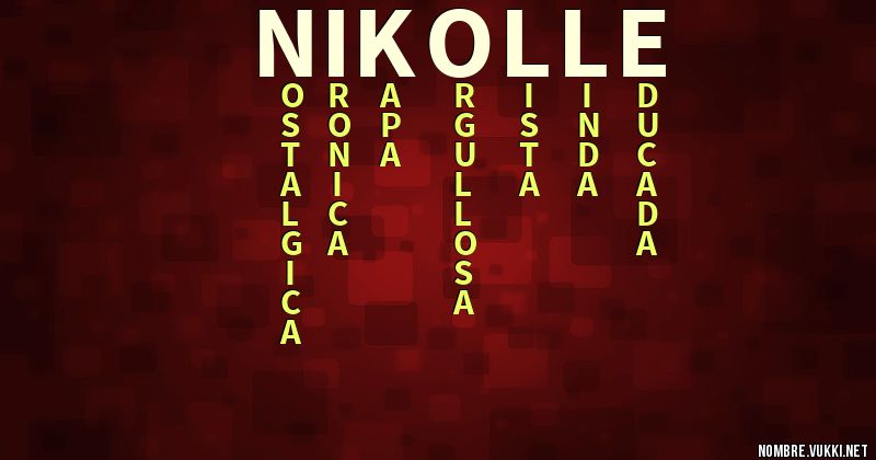 Acróstico nikolle
