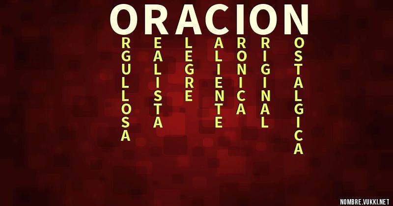 Acróstico oración