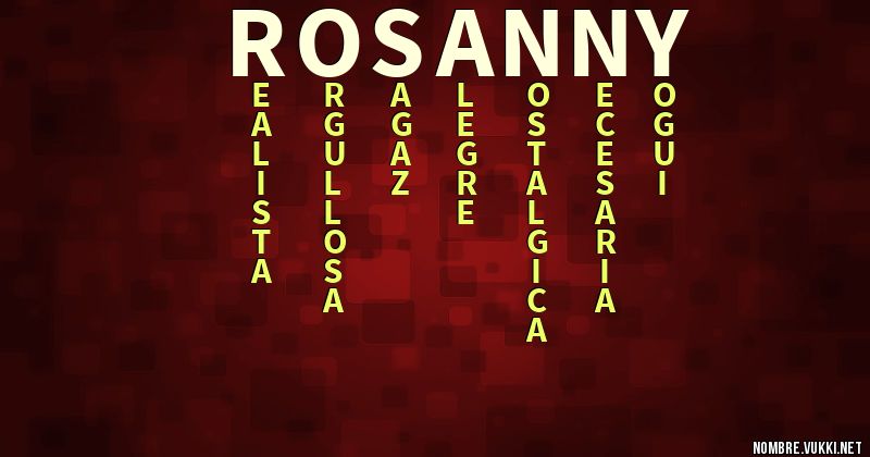 Acróstico rosanny