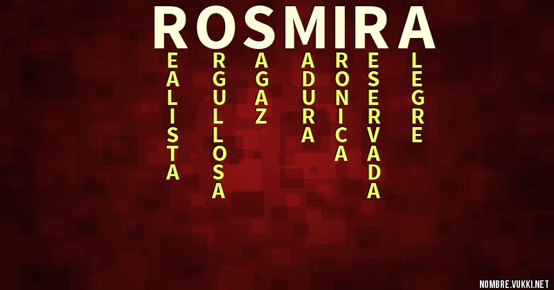 Acróstico rosmira