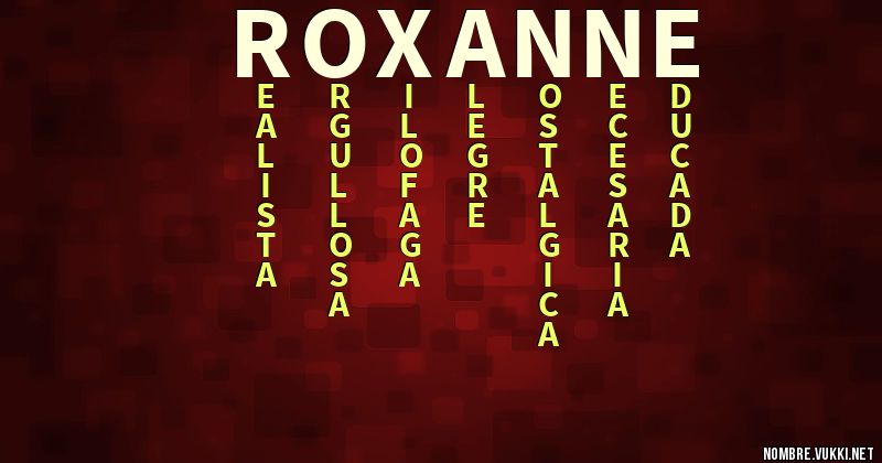 Acróstico roxanne