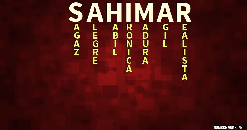 Acróstico sahimar
