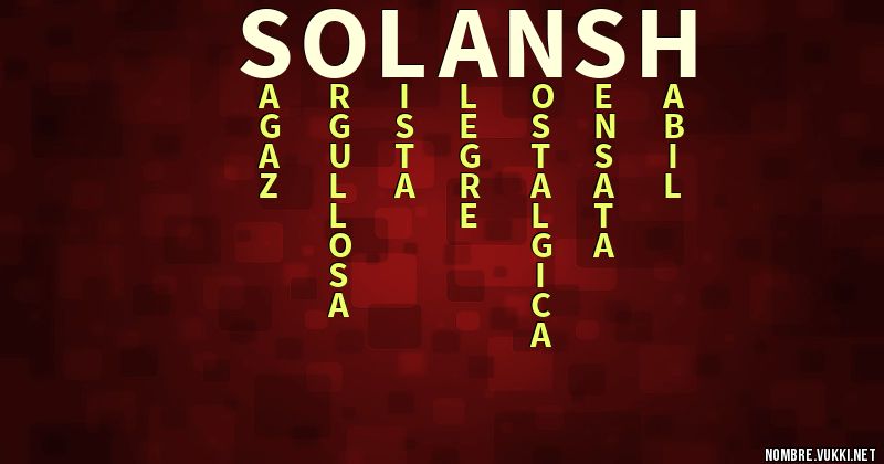 Acróstico solansh