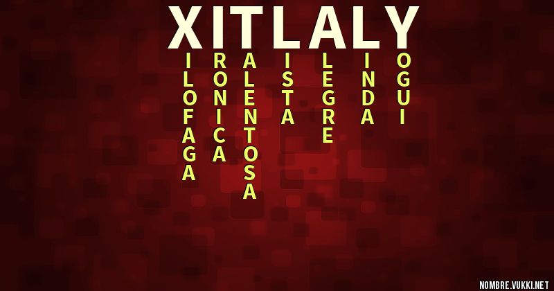 Acróstico xitlaly