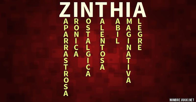 Acróstico zinthia