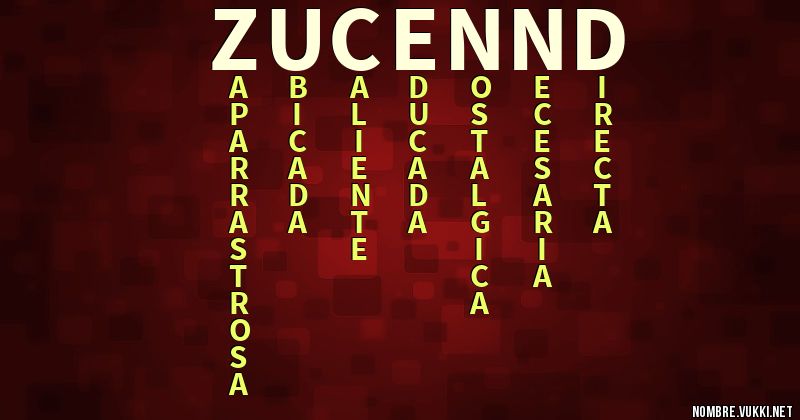 Acróstico zucennd