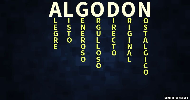 Acróstico algodón