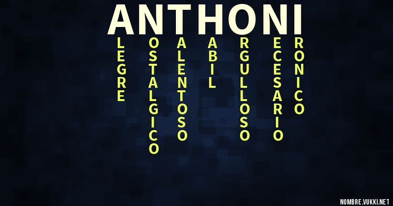Acróstico anthoni