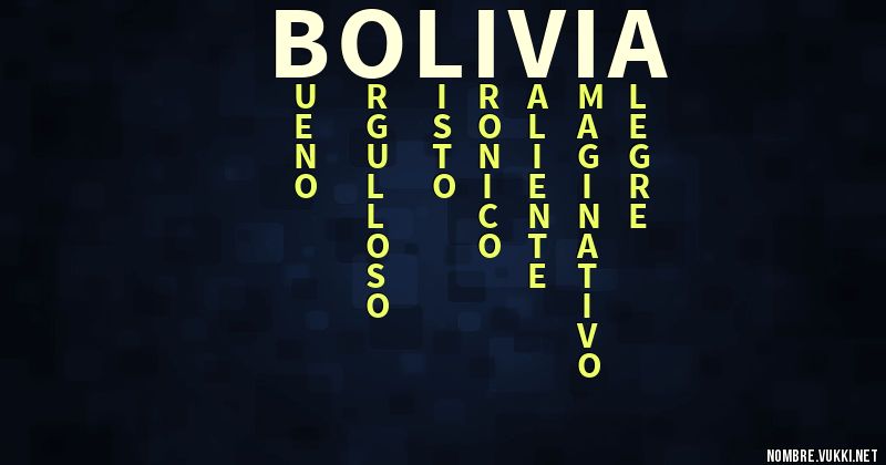 Acróstico bolivia