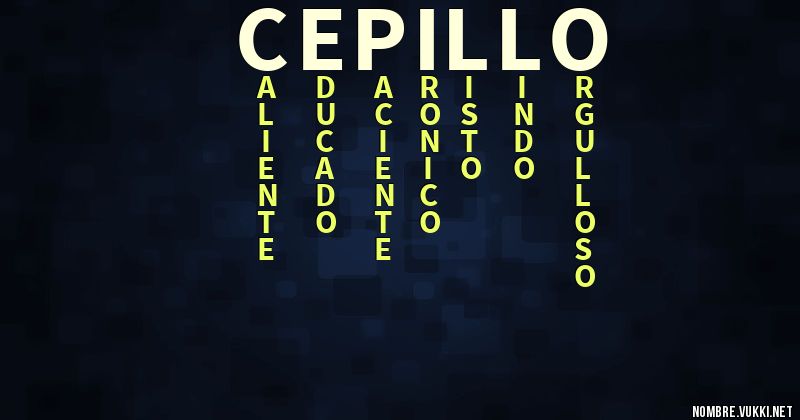 Acróstico cepillo