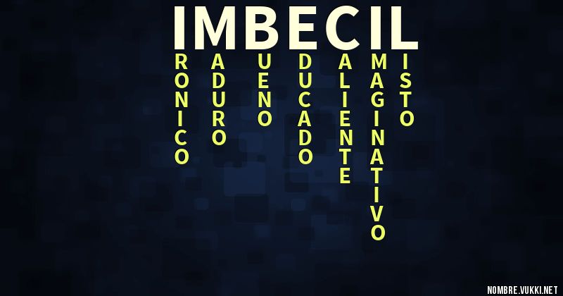 Acróstico imbecil