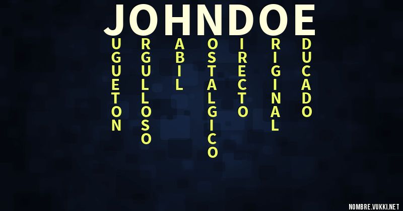 Acróstico john doe