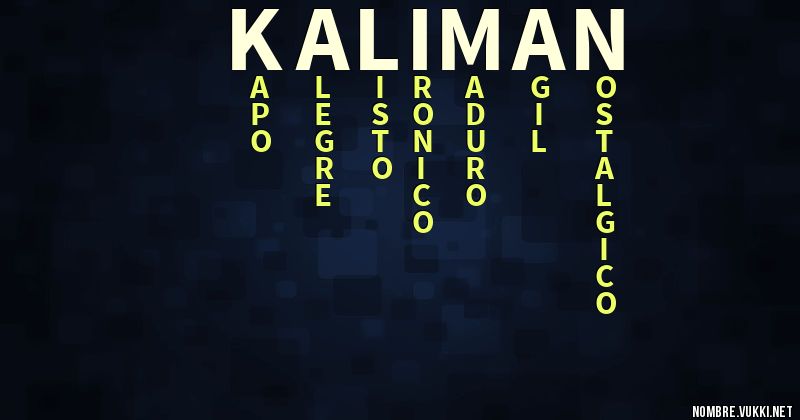 Acróstico kaliman