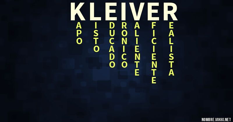 Acróstico kleiver