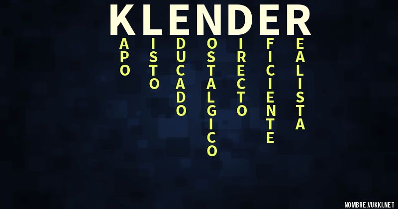 Acróstico klender