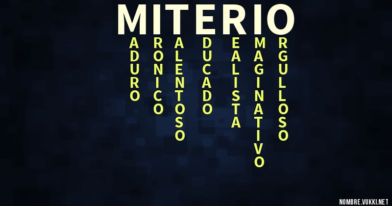 Acróstico miterio