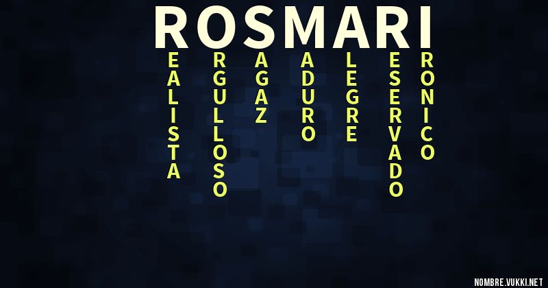 Acróstico rosmari