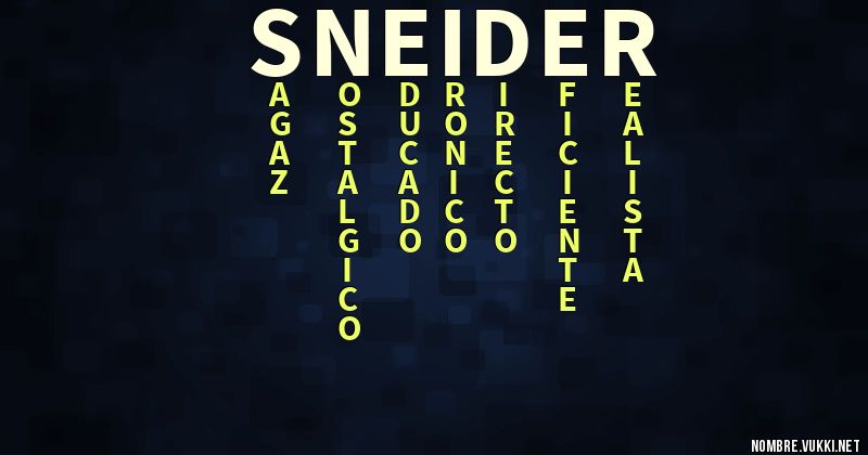 Acróstico sneider