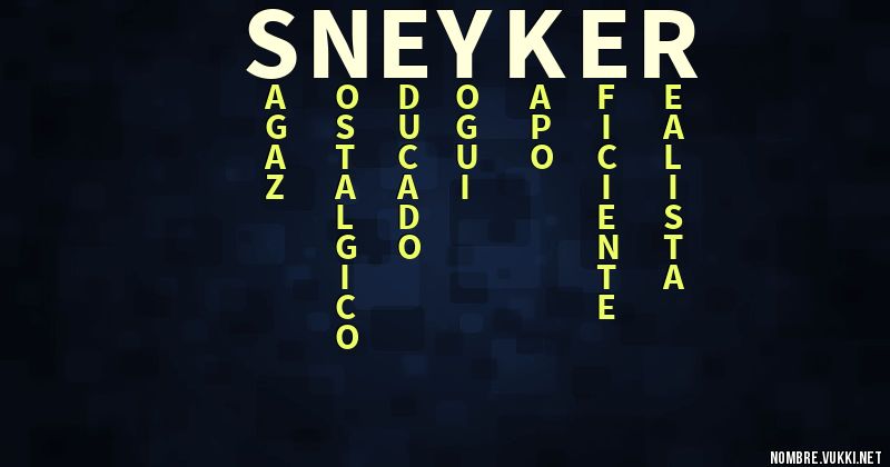 Acróstico sneyker