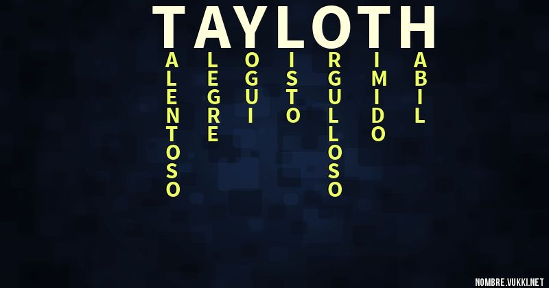 Acróstico tayloth