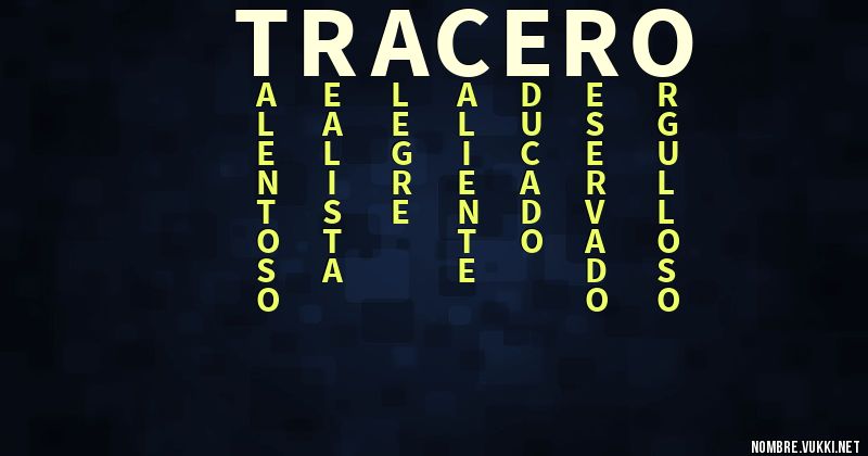 Acróstico tracero