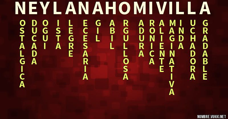 Acróstico neyla nahomi villa