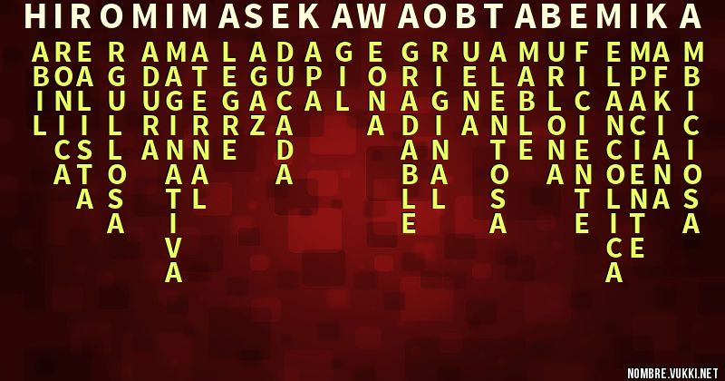 Acróstico hiromi masekawa obtabe mika