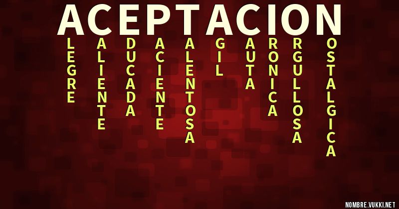 Acróstico aceptacion