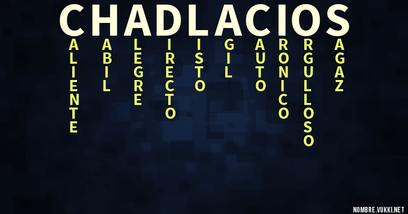 Acróstico chadlacios