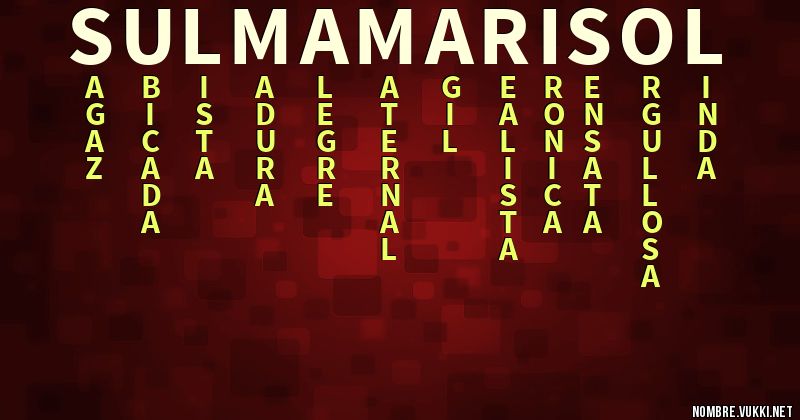 Acróstico sulma marisol