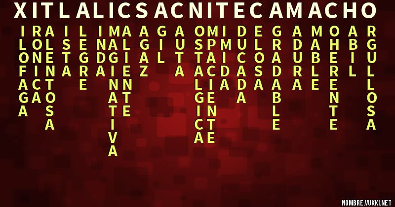 Acróstico xitlalic sacnite camacho