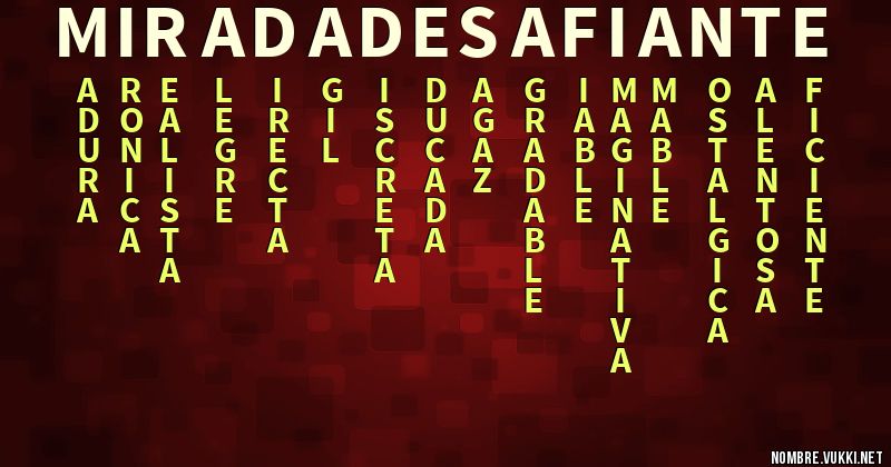 Acróstico mirada desafiante