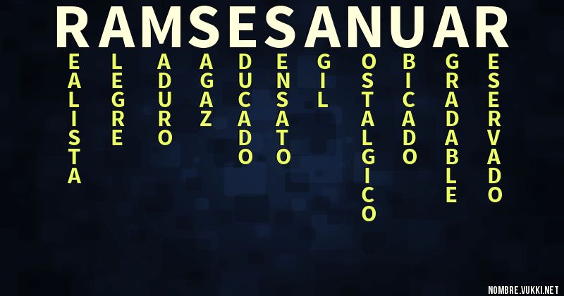 Acróstico ramses anuar