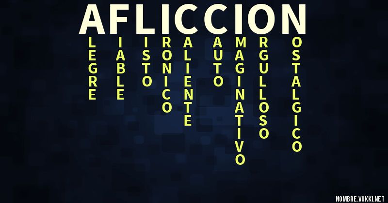 Acróstico afliccion