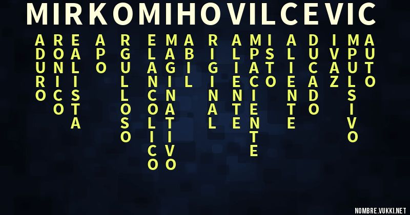 Acróstico mirko mihovilcevic