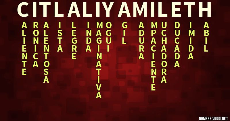 Acróstico citlali yamileth