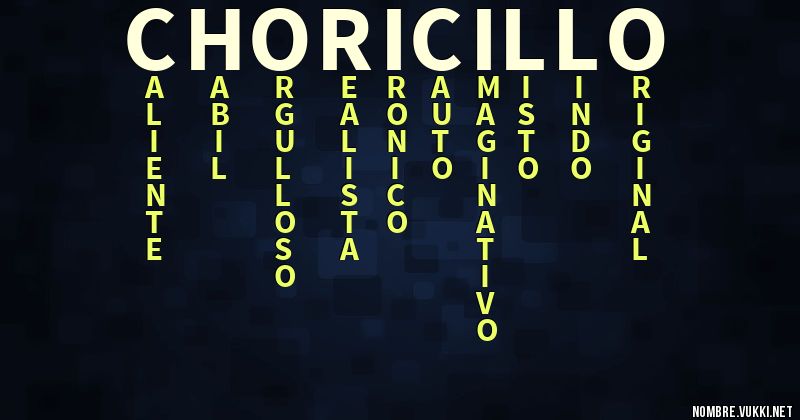 Acróstico choricillo