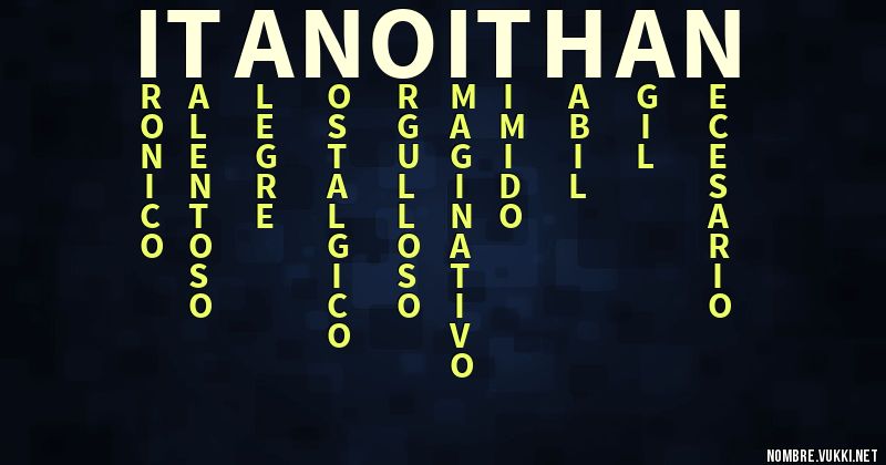 Acróstico itan o ithan