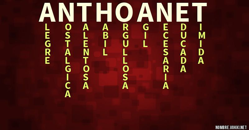 Acróstico anthoanet