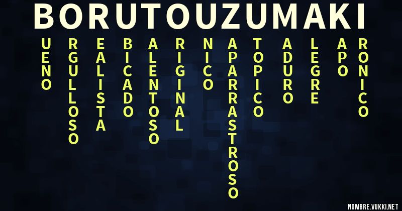 Acróstico boruto uzumaki