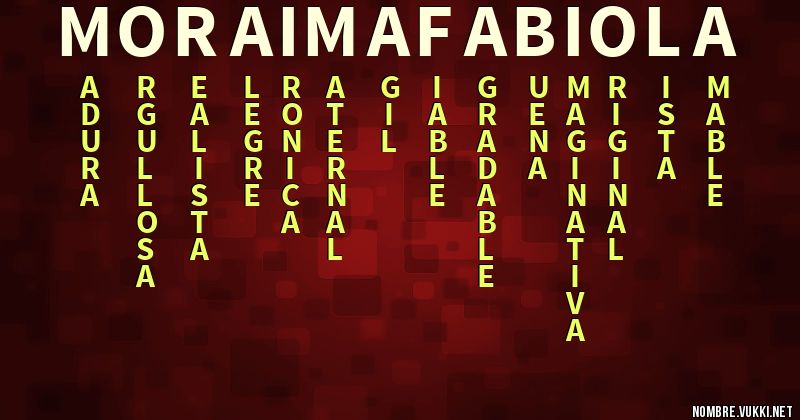 Acróstico moraima fabiola