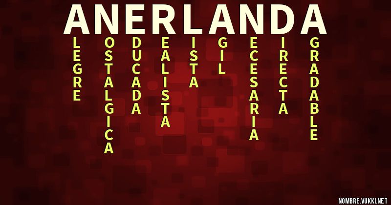 Acróstico aner landa