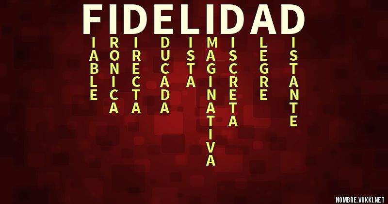 Acróstico fidelidad