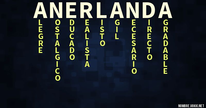 Acróstico aner landa