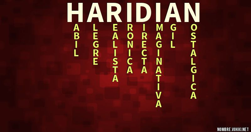 Acróstico haridian