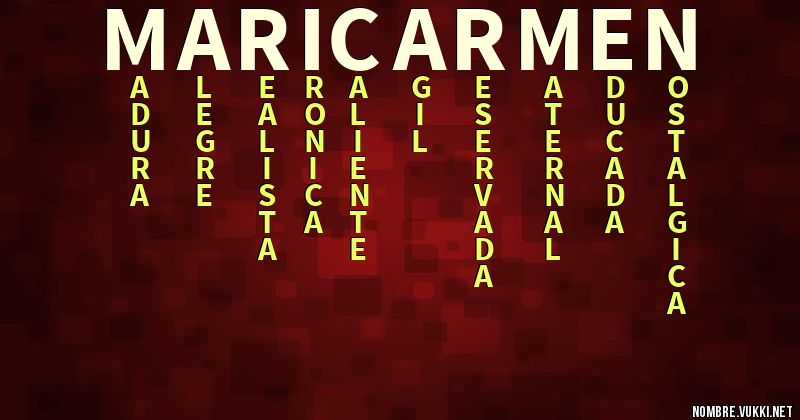 Acróstico mari carmen